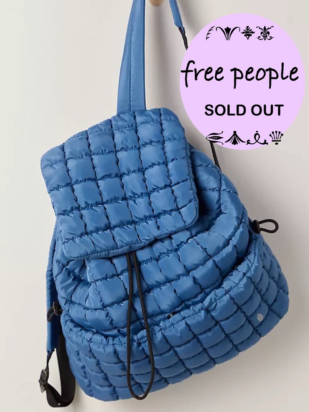 ✨NWT✨FREE PEOPLE MOVEMENT QUILTED  BACKPACK FRENCH BLUE SOLD OUT